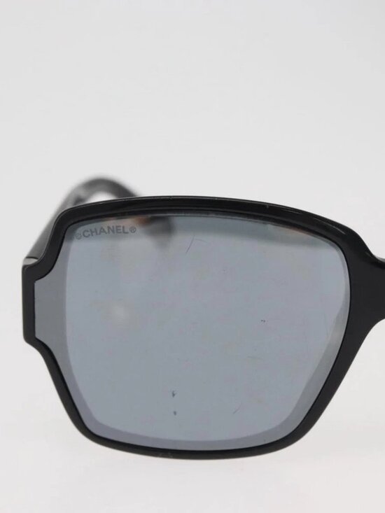 CHANEL COCO Mark Sunglasses plastic Black 5385-A CC Auth BA11986 main image 6